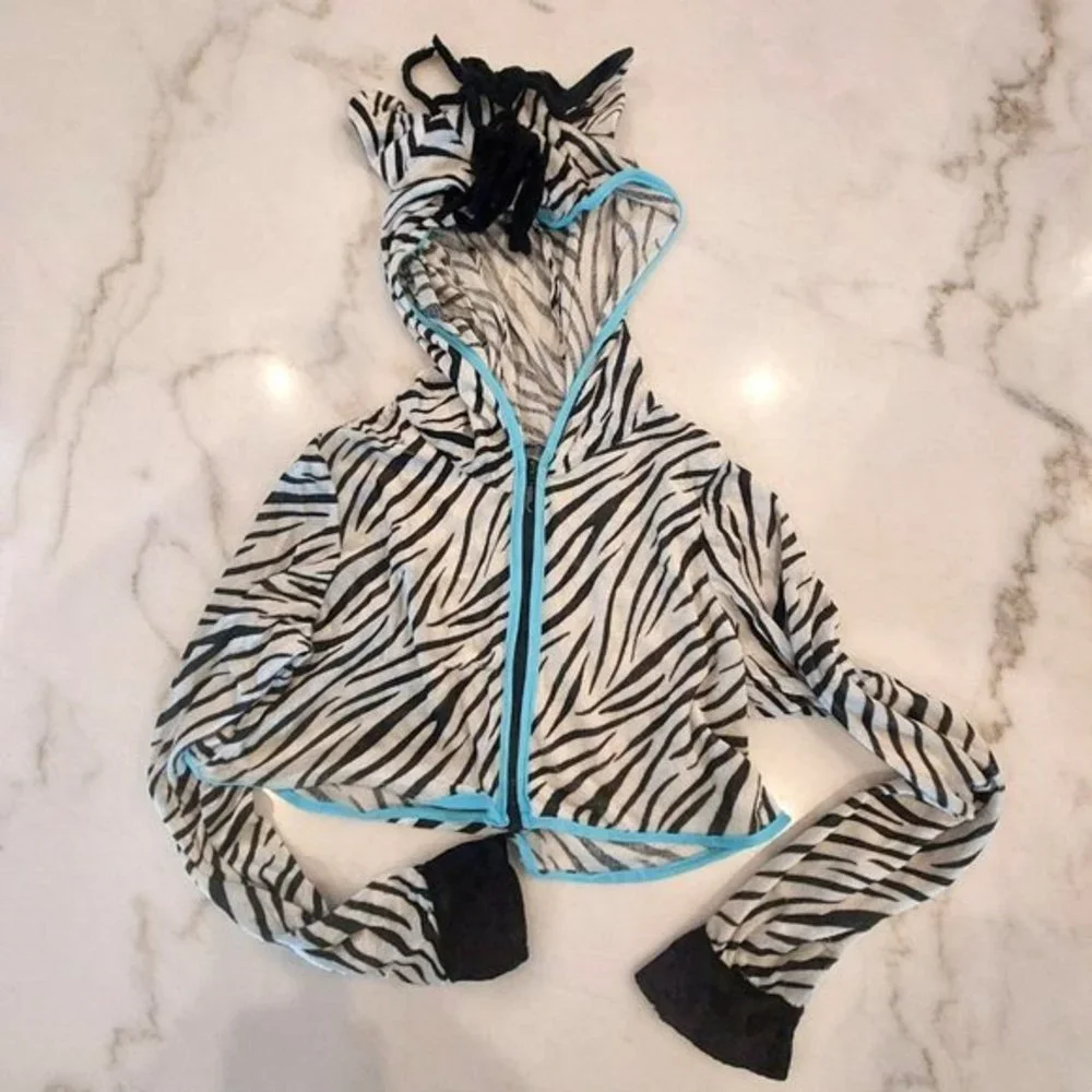 Girl's Zebra Halloween‎ 4-Piece Costume Child Medium Size 8-10. Retails for $32